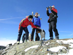Christine, Birgit und Manfred am Gipfel