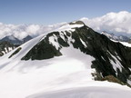 Blick zum Wilden Pfaff, 3458 m. Der Grat links führt zur M6uuml;llerhütte.