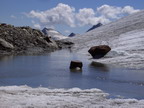 Zeichen der allgegenwärtigen Gletscherschmelze.