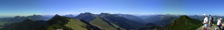 Panorama vom Gipfel des Jägerkamps